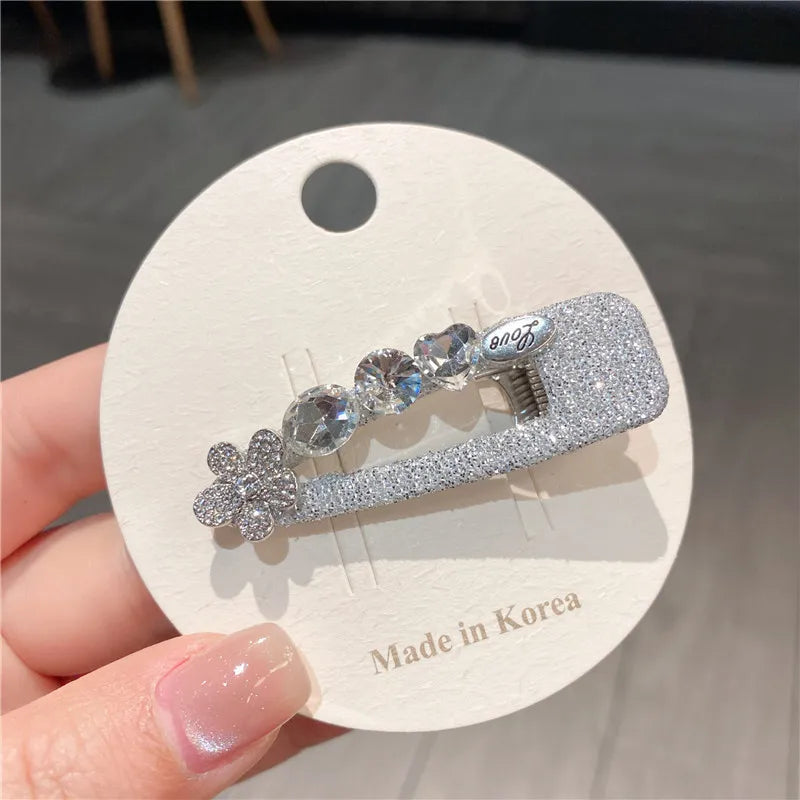 Silver Minimalist New English Alphabet Hair Clips Sweet Cool Style Bangs Washing Face Side Clips Super Fairy Tale Hair Cards