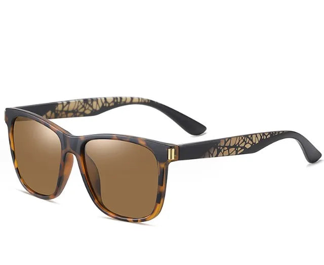simple style color block tac square full frame men's sunglasses
