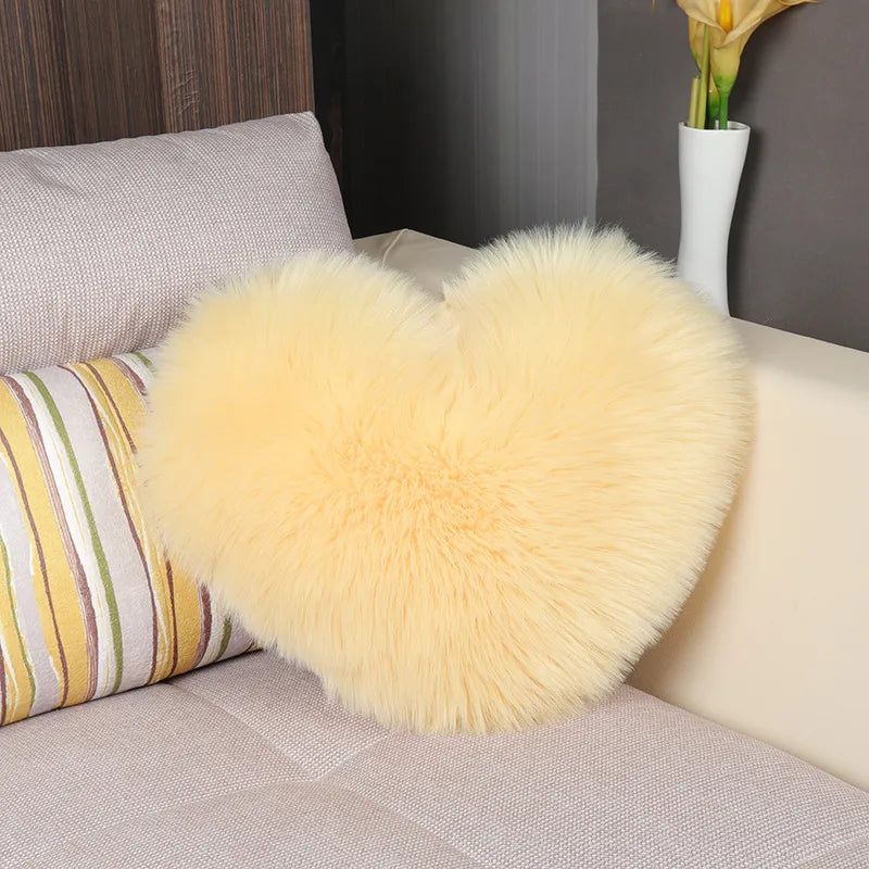 simple style classic style solid color flannel throw pillow