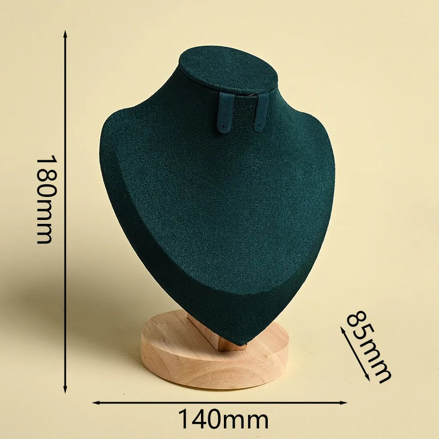 Wooden Mannequin Necklace Earring Jewelry Display Stand Portrait Model Jewelry Accessory Show Rack Handmade Simple Style