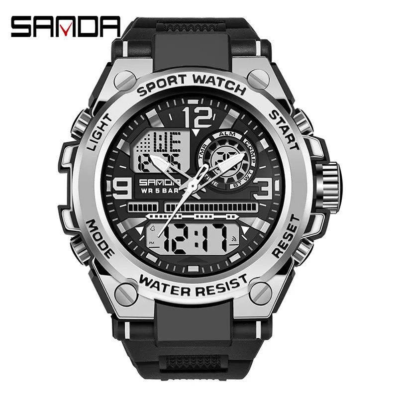 modern style solid color electronic men's watches