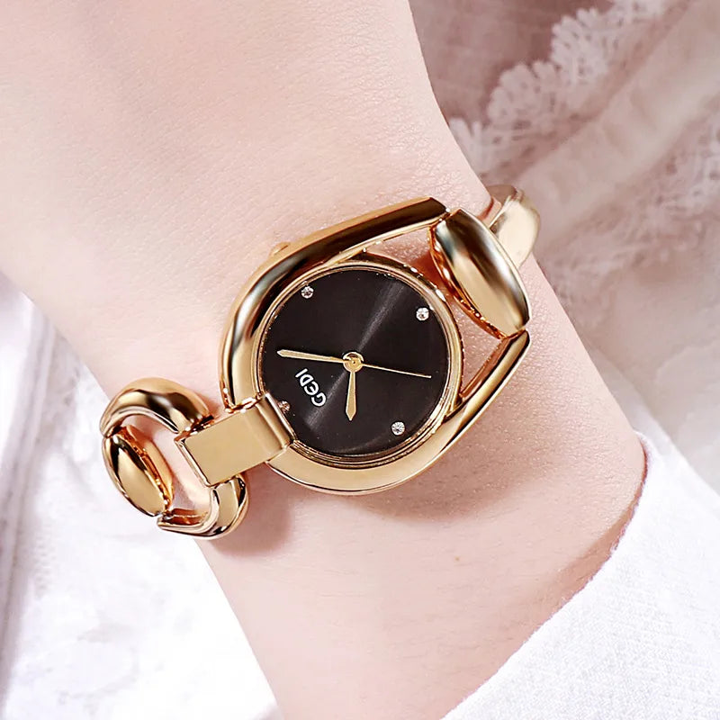 Vintage Style Classic Style Geometric Jewelry Buckle Quartz Watch Women's Watches
