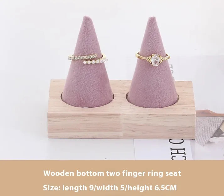 1 Piece solid wood Retro Classic Style Solid Color Jewelry Rack