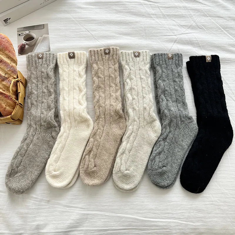 unisex casual solid color polyacrylonitrile fiber crew socks a pair