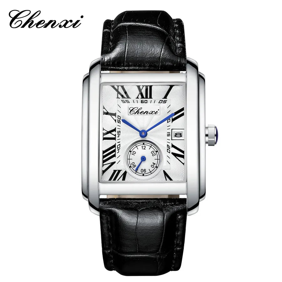 Elegant Simple Style Solid Color Buckle Quartz Men's Watches