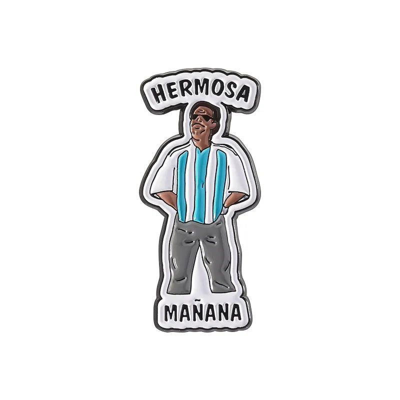 Trendy Letter Quote Lapel Pin Cartoon  Badge Clothing Backpack Accessory Unisex Personalized Fashion Jewelry