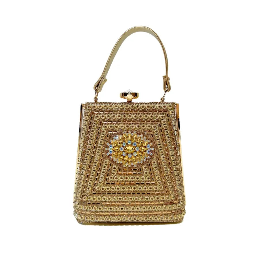 New Evening Bag Diamond Embellished Cheongsam Shoulder Crossbody Phone Bag For Dinner Party Sparkling Single Strap Handbag