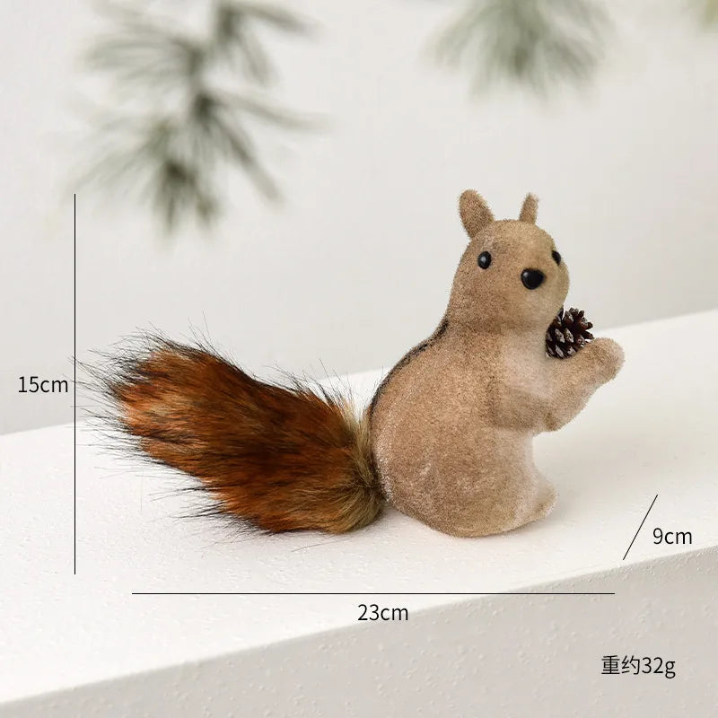 Creative Squirrel Christmas Decoration Small Hanging Ornament Realistic squirrel design Perfect gift for holiday decoration