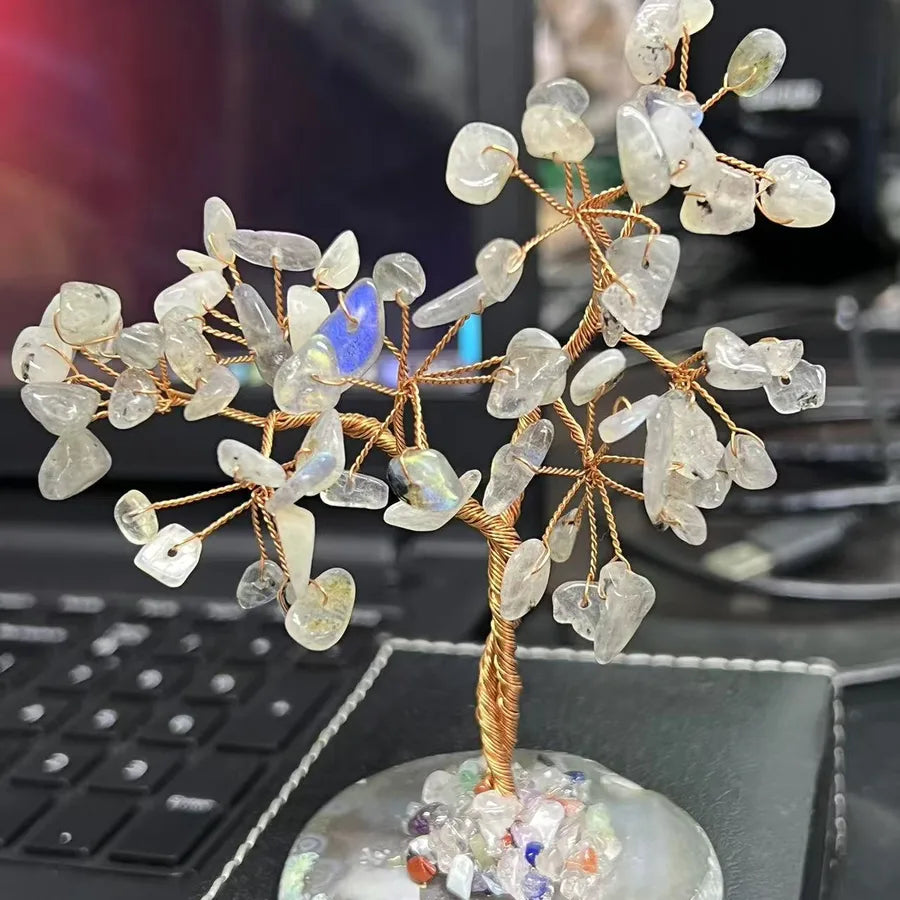 Original Design Handmade Life Tree natural stone Agate Ornaments Artificial Decorations