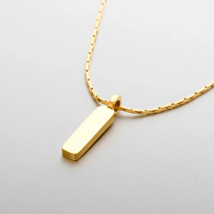 Wholesale Jewelry Basic Simple Style Classic Style Solid Color 304 Stainless Steel 18K Gold Plated White Gold Plated Plating Pendant Necklace