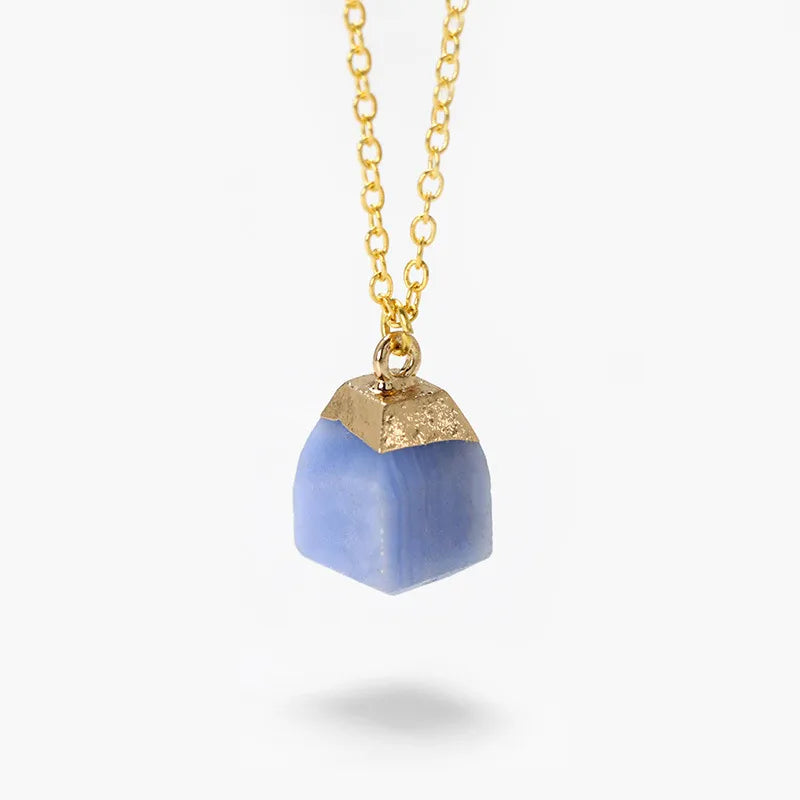 Sweet Geometric Alloy natural stone Pendant Necklace In Bulk