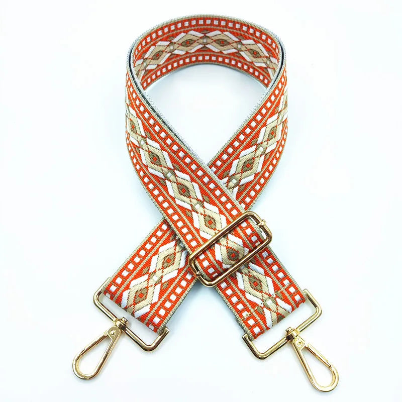 all seasons polyester cotton color block lingge bag strap