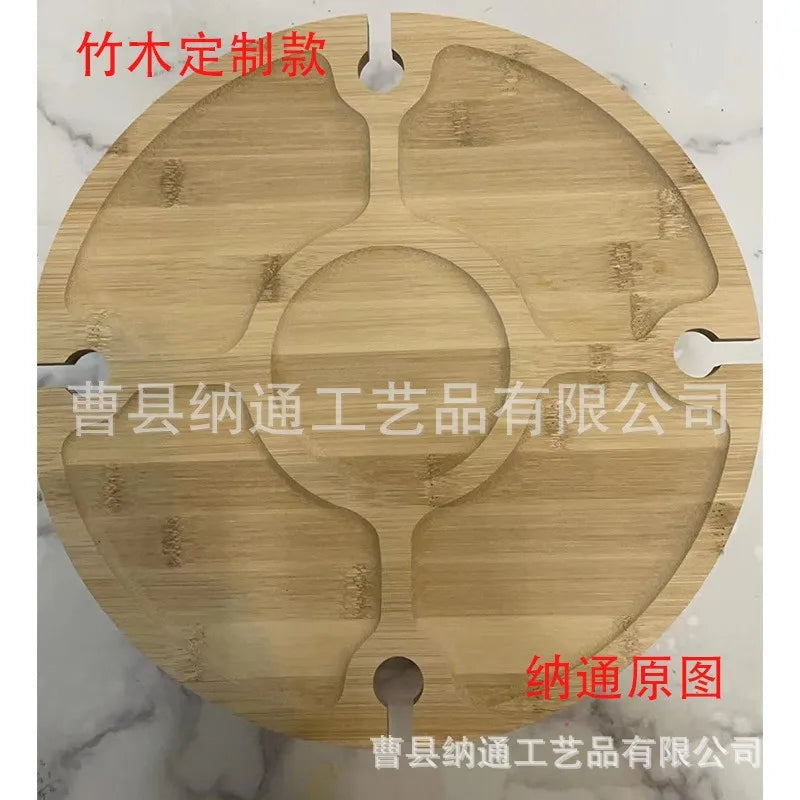 simple wooden portable multi-size wine rack for dining table