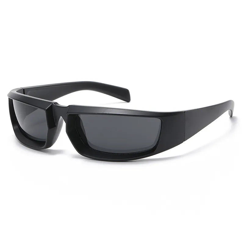 streetwear solid color ac square full frame women's sunglasses