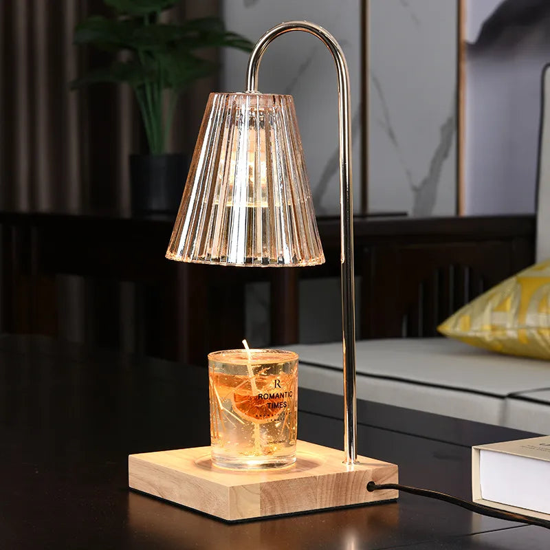 Original Wood Aromatherapy Lamp Candle Melting Lamp Adjustable Light Candle Melting Table Bedroom Aromatherapy Stove Amazon