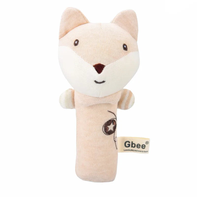 Gbee baby rattle plush toy early education animal round rattle doll baby soothing toy