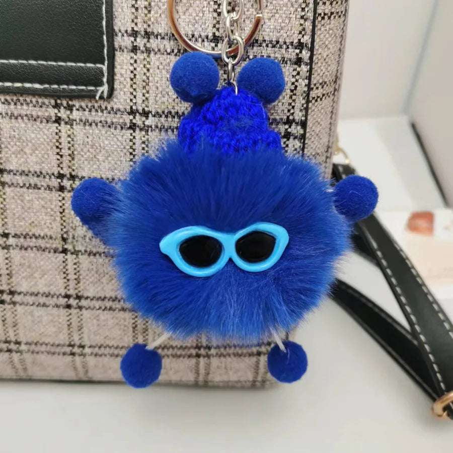 Plush elf spot imitation Rex rabbit fur elf bag pendant plush hook key chain Rex rabbit fur pendant New