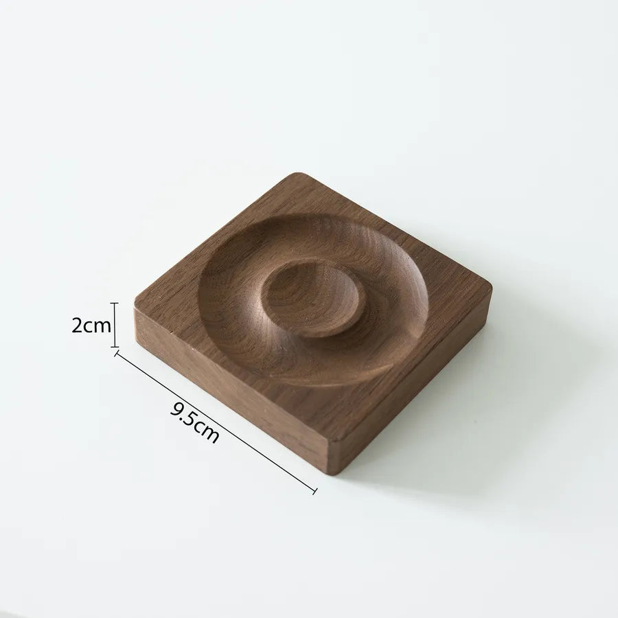 Retro Walnut Color Jewelry Display Stand Ring Earring Necklace Stall Jewelry Accessories Display Plate Shop Counter Top