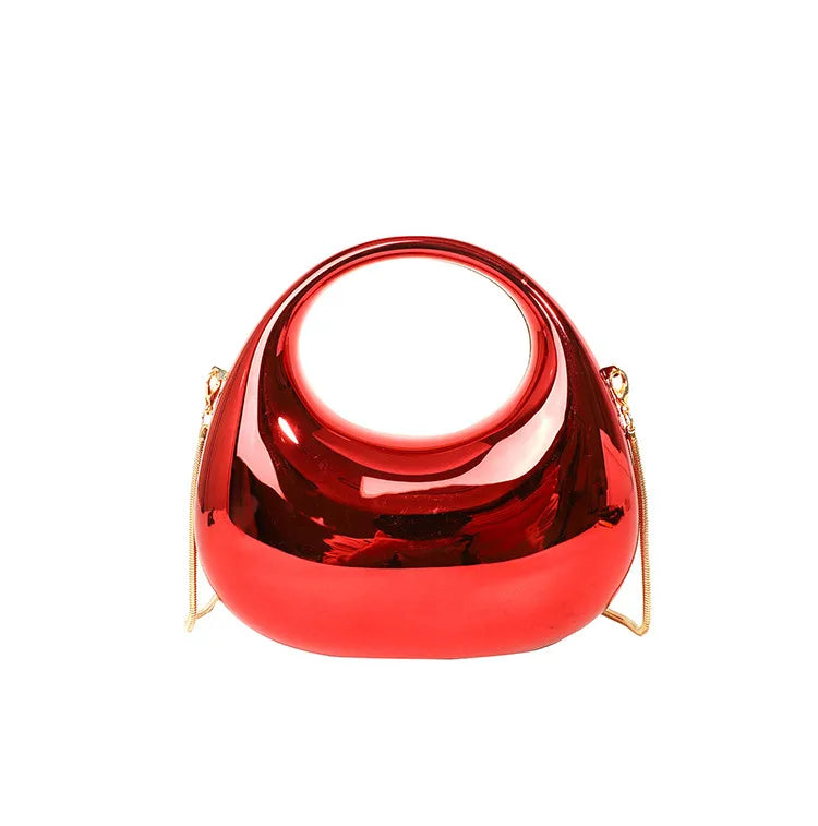 Women's Arylic Gradient Color Solid Color Streetwear Dumpling Shape Magnetic Buckle Evening Bag