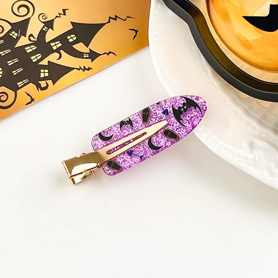 Halloween New Hair Accessories Cartoon Pumpkin Bat Duckbill Clip Sweet Fresh Side Seamless Hairpin Fringe Clip