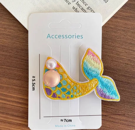 Vacation Simple Style Girl'S Fish Tail Polyester Hair Clip