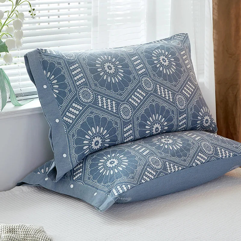 Cotton Gauze Pillowcase One Pack Summer All-inclusive Snaps Household 40x 60cm Latex Pillowcase 48x 74 Pillowcase