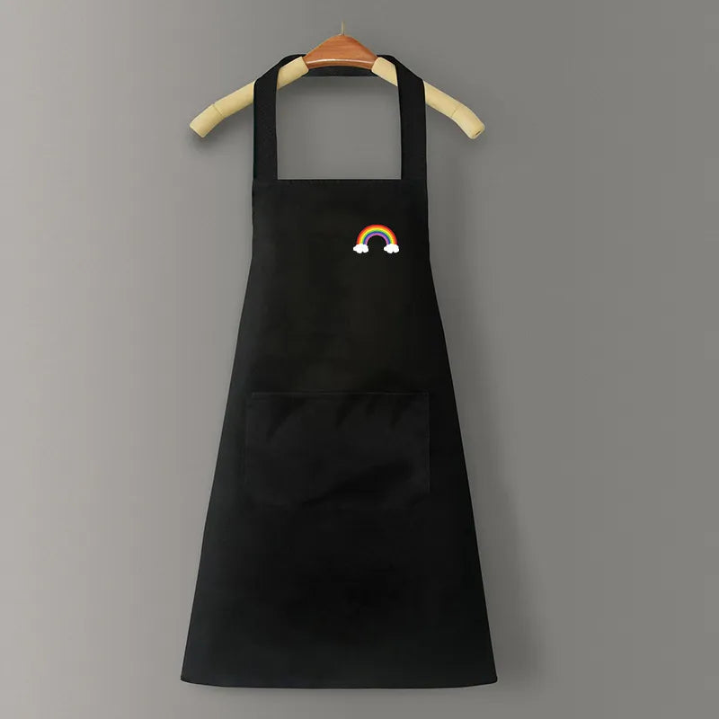 casual solid color pvc apron 1 piece