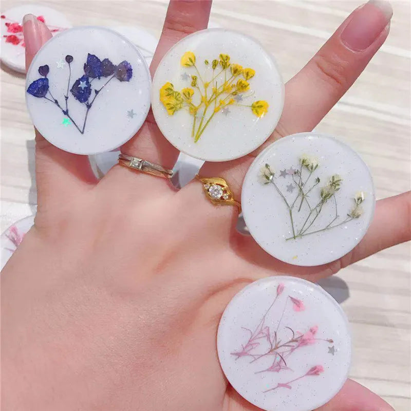 glue flash powder dried flower airbag mobile phone folding bracket