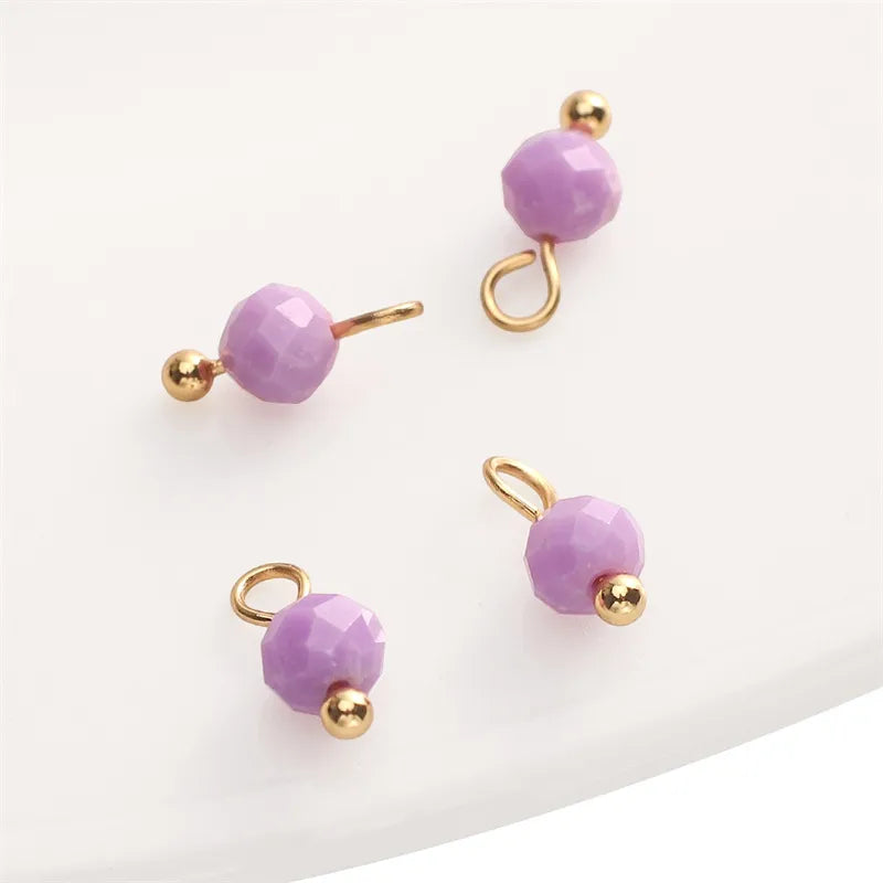 Handmade Natural Stone Pendant Beads Small Drop Earrings Bracelet Necklace Weaving Material Accessories Simple Style Jewelry