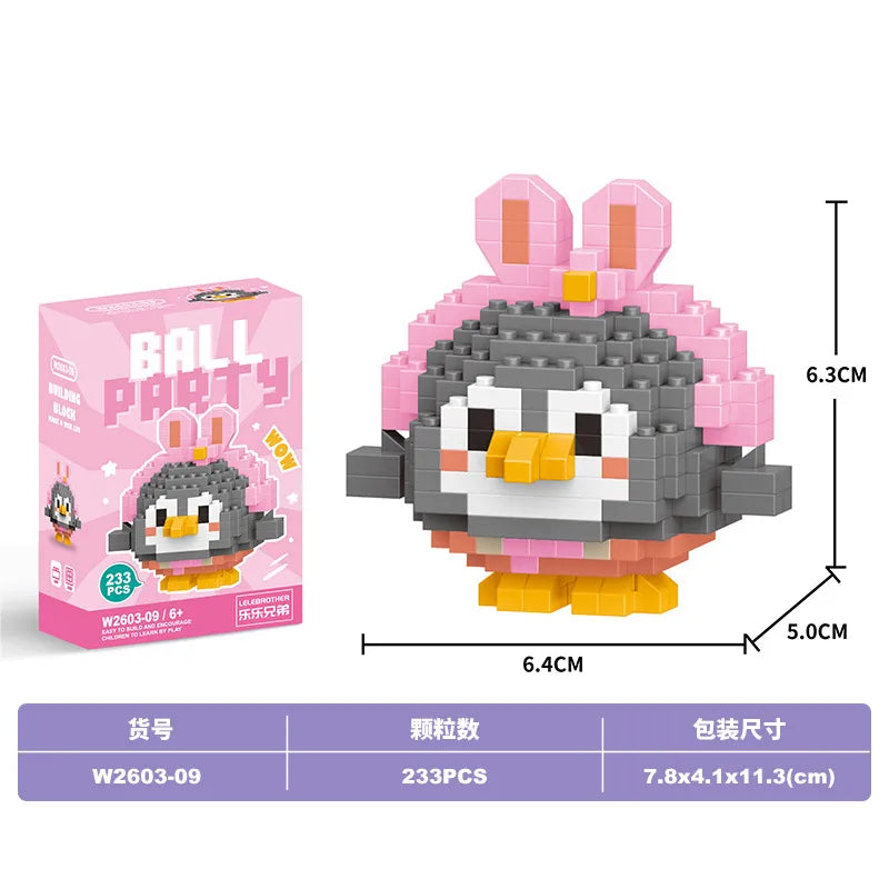 Children Unisex Animal Cartoon Plastic Building Toys