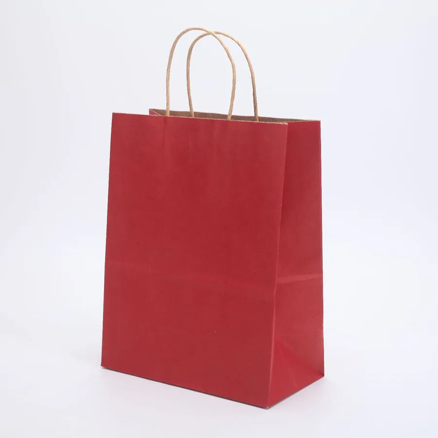 Hand-held paper bag spot Square bottom Kraft paper bag take-out packaging gift packaging bag color shopping bag