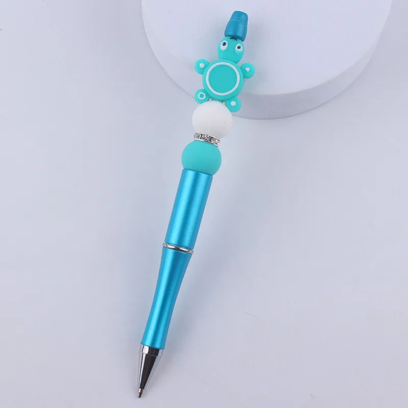 creative cartoon animal silicone bead color ballpoint pen