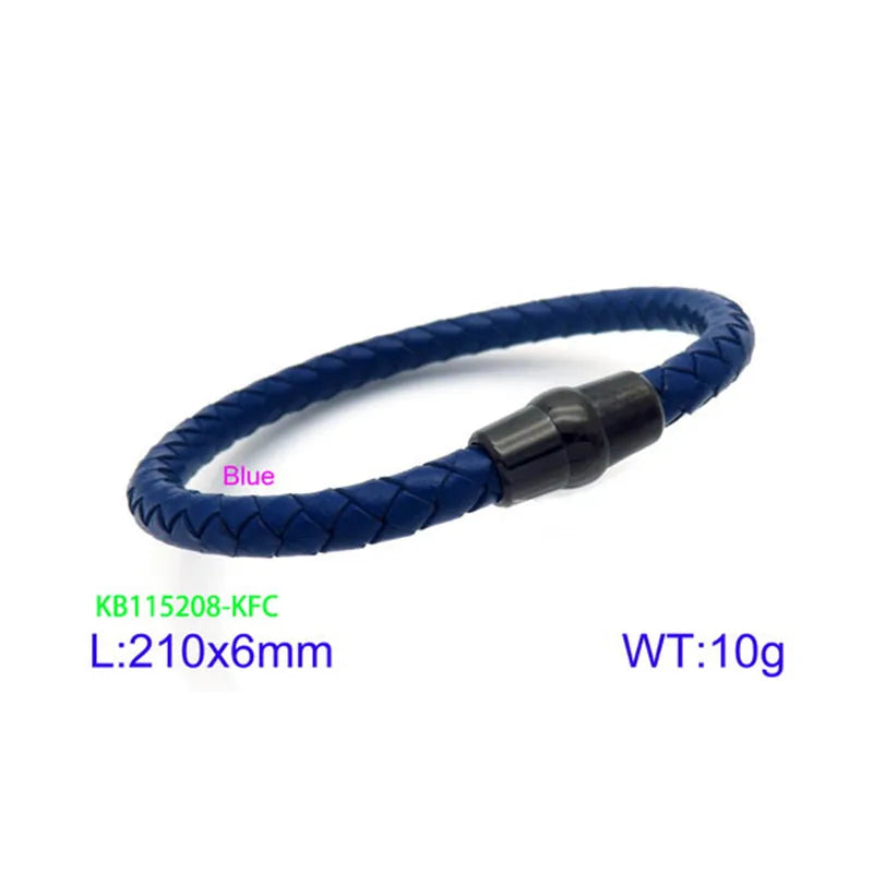 Simple Style Geometric Solid Color Titanium Steel Plating Men's Bracelets