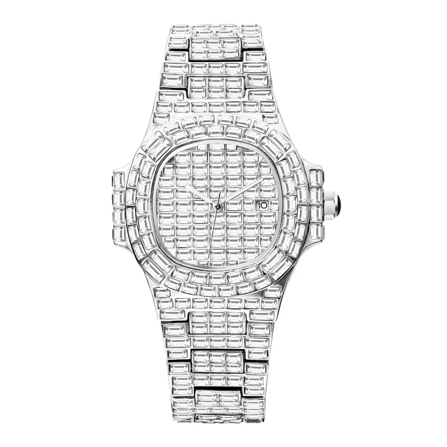 Simple Style Classic Style Solid Color Butterfly Double Snap Quartz Watch Men's Watches