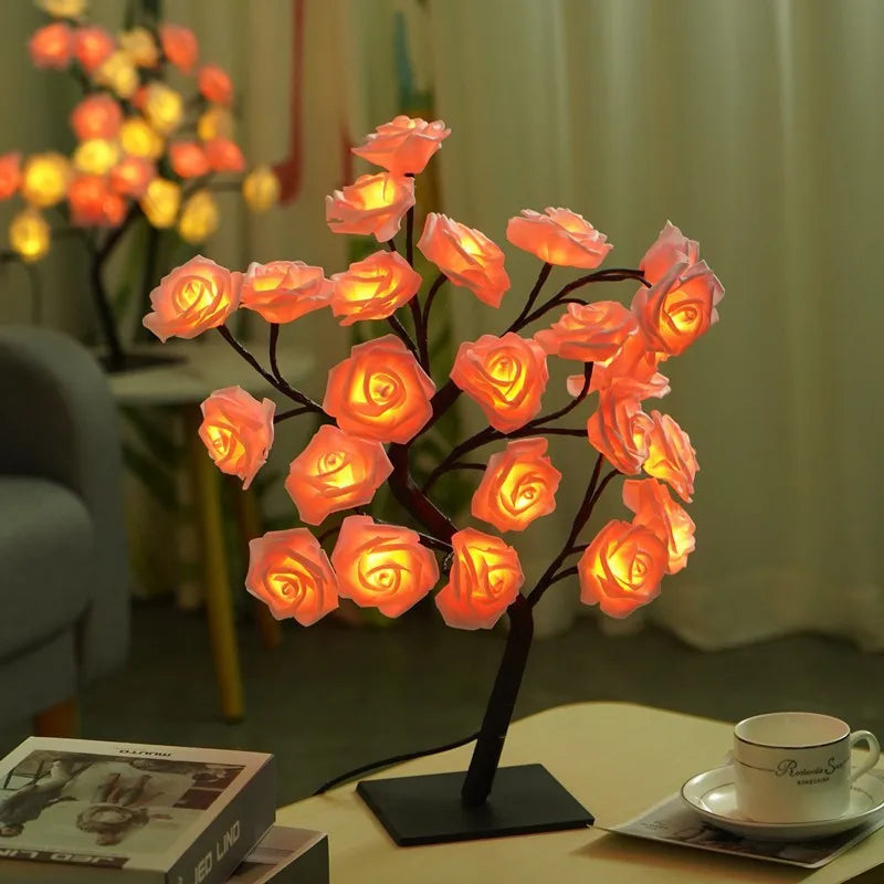 Casual Romantic Simple Style Floral Plastic Indoor Party Night Lights Led Lights Night Lights