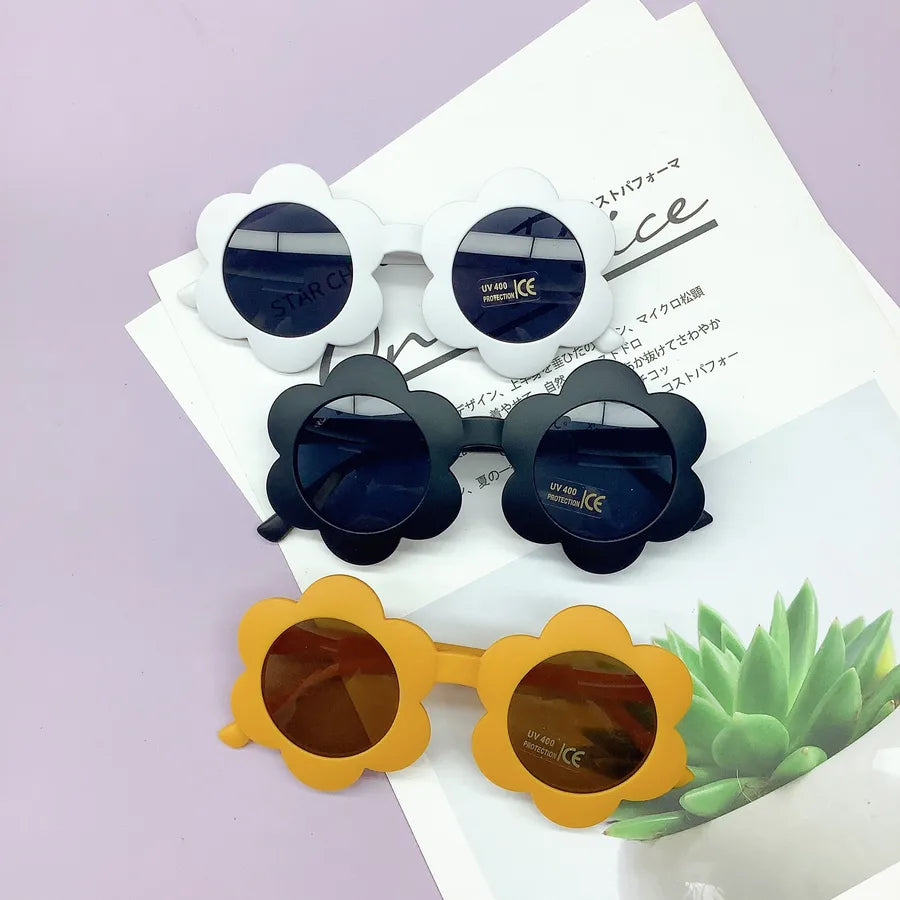 Children's Fashionable Cute Sunflower Sunglasses Baby UV Protection Multi-color Glasses Outdoor Sports Fishing Traveling Driving