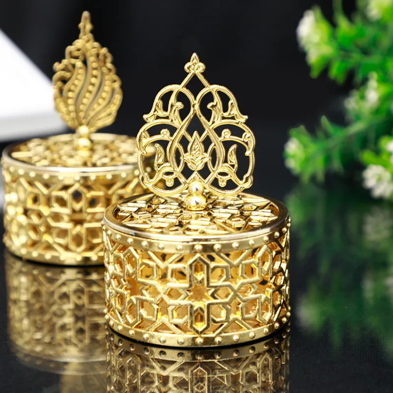 Electroplating Hollow Pagoda Candy Box Wedding Desktop Decoration Plastic Box Birthday Accompanying Gift Return Candy Box