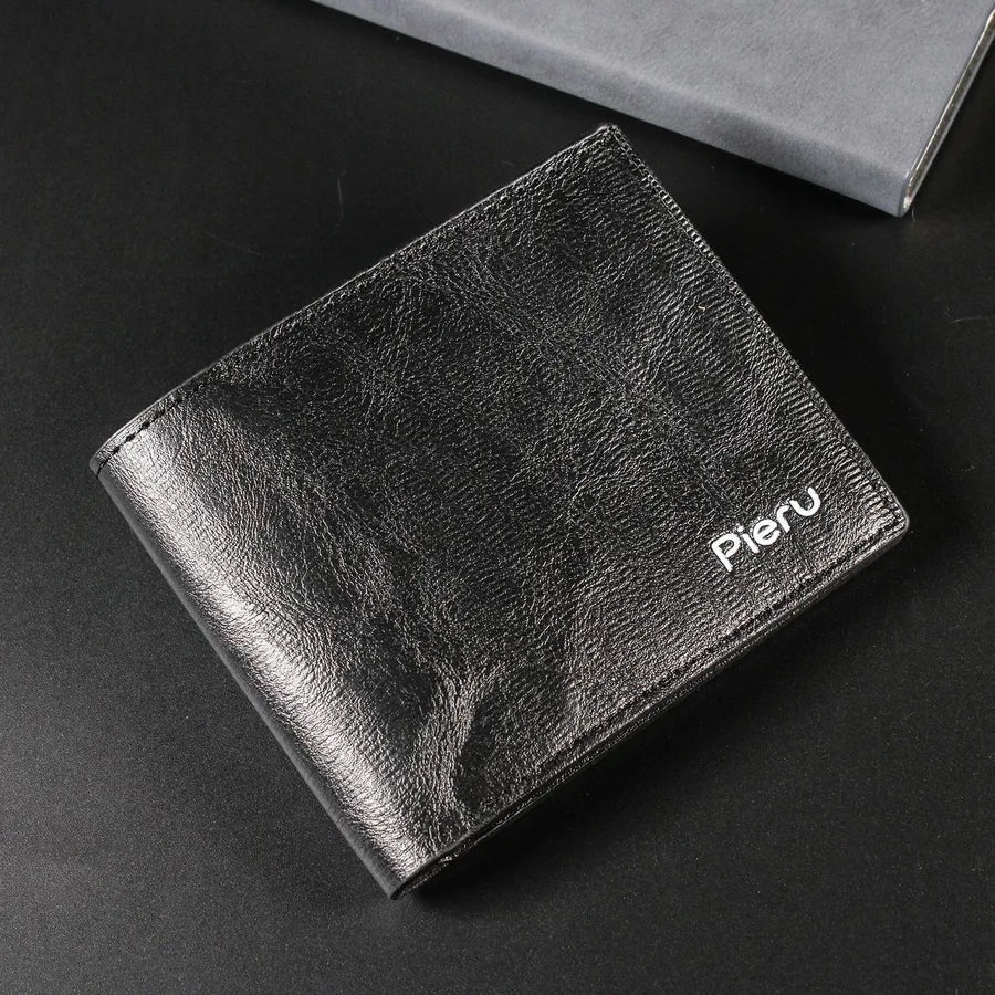 Men's Solid Color Pu Leather Open Small Wallets
