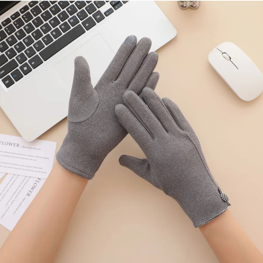 Women's Modern Style Classic Style Solid Color Gloves