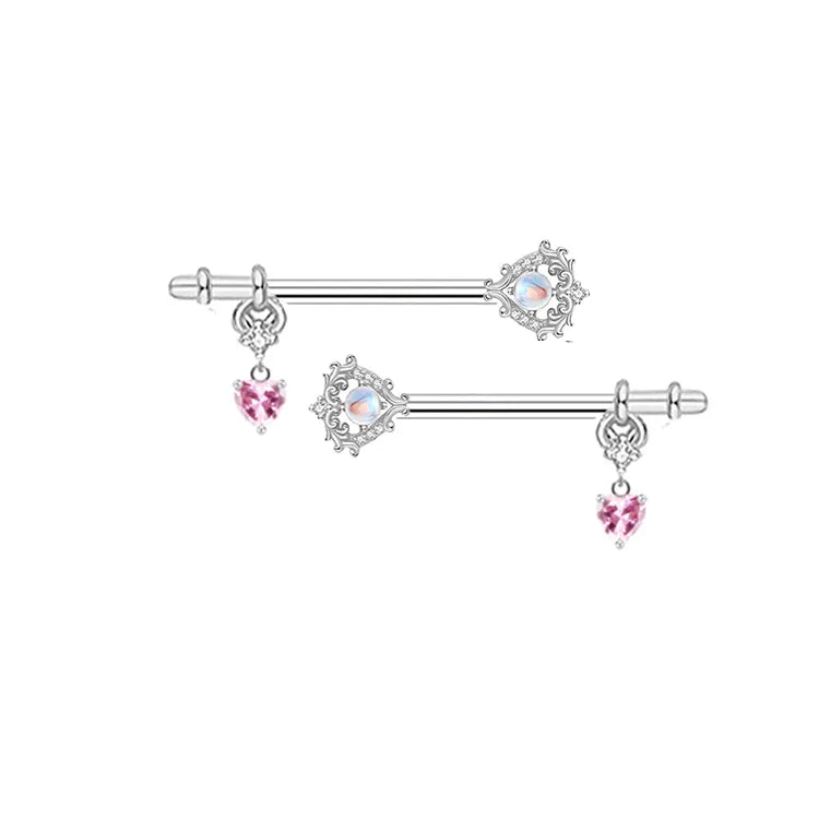 cute sexy animal heart shape stainless steel alloy copper asymmetrical plating inlay zircon 14k gold plated 18k gold plated silver plated cartilage earrings belly ring nose ring