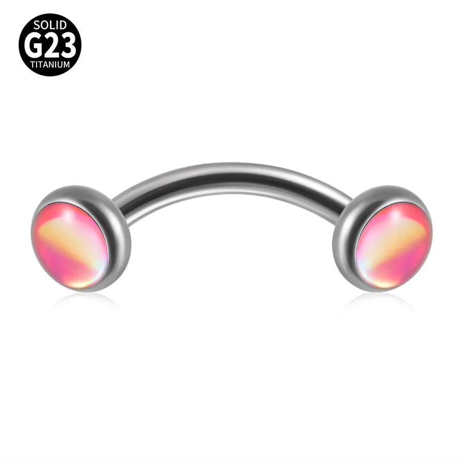 1 Piece Eyebrow Studs Casual Hawaiian Vacation Geometric G23 Titanium Polishing Resin Ear Cartilage Rings & Studs