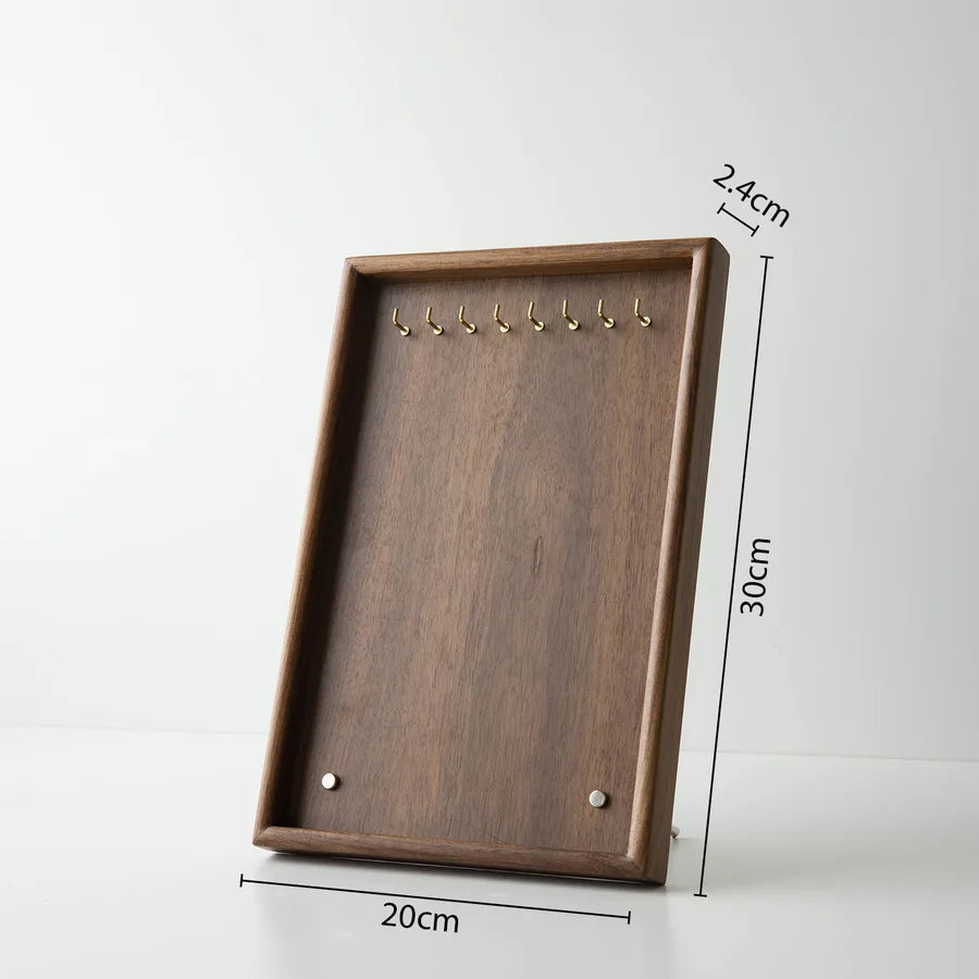 Walnut Jewelry Display Stand Bracelet Necklace Earring Rack Ring Holder Jewelry Tray Combination Fashion Accessory Showcase