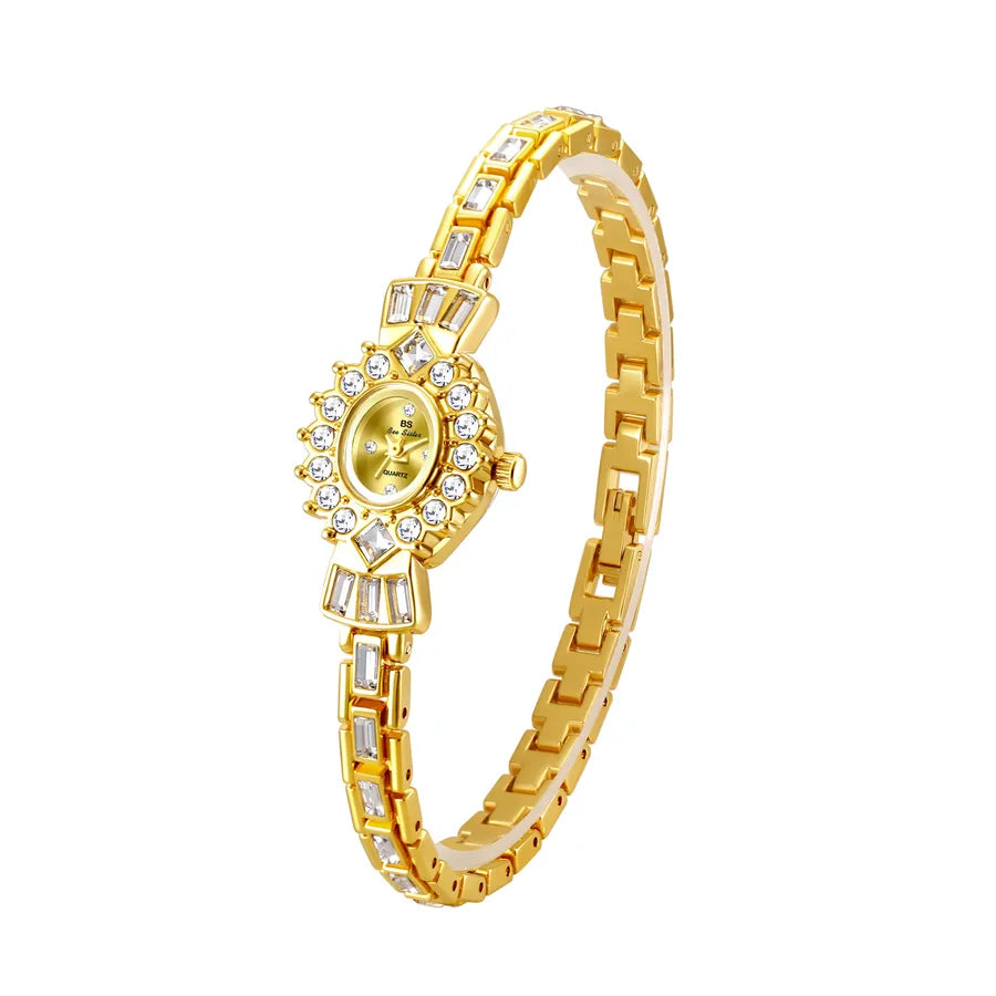 Luxurious Shiny Solid Color Jewelry Buckle Quartz Watch Women's Watches