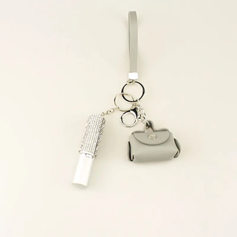 Casual Elegant Geometric Pu Leather Alloy Keychain