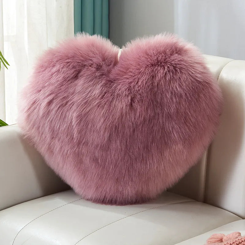 simple style classic style solid color flannel throw pillow