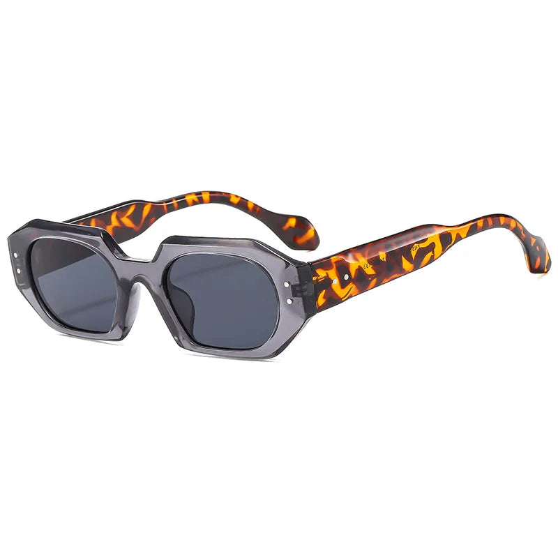 Hip-Hop Solid Color Ac Square Full Frame Glasses