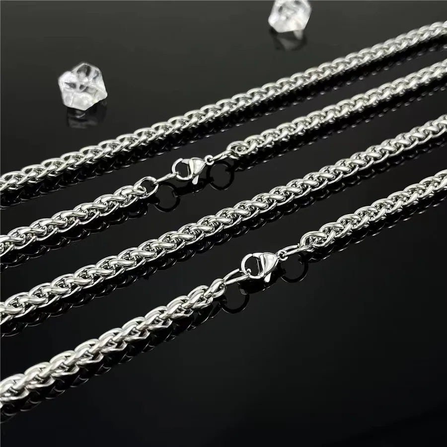 Hip-Hop Vintage Style Geometric 304 Stainless Steel Plating Men's Bracelets Men Chain Bracelets