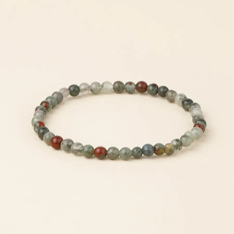 Explosions 4mm Natural Stone Mini Energy Bracelet Women's Gone Beads Semi-precious Stacked Jewelry Bracelet