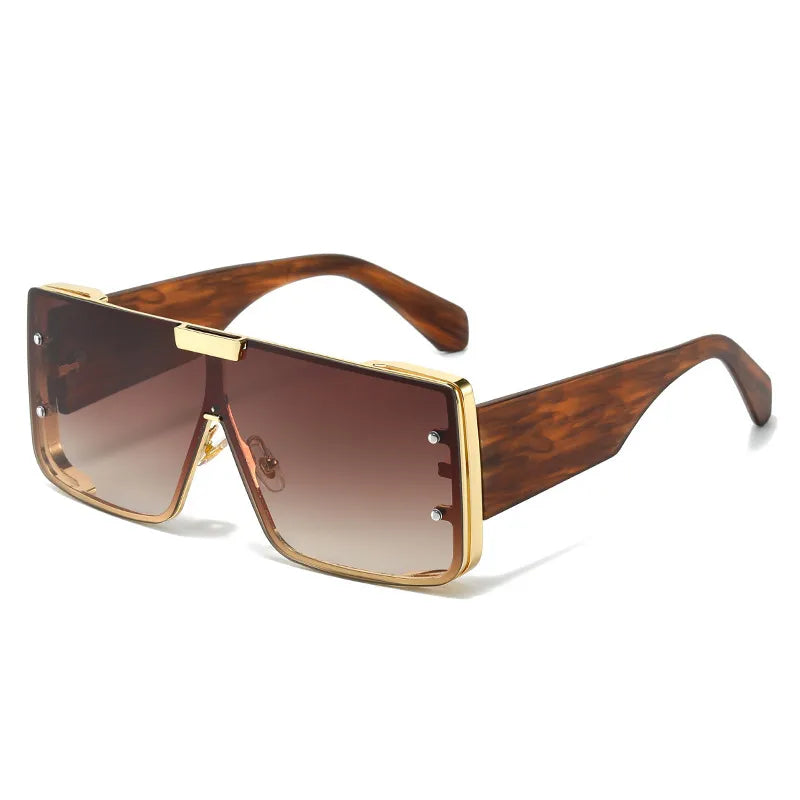 elegant basic solid color pc square full frame men's sunglasses