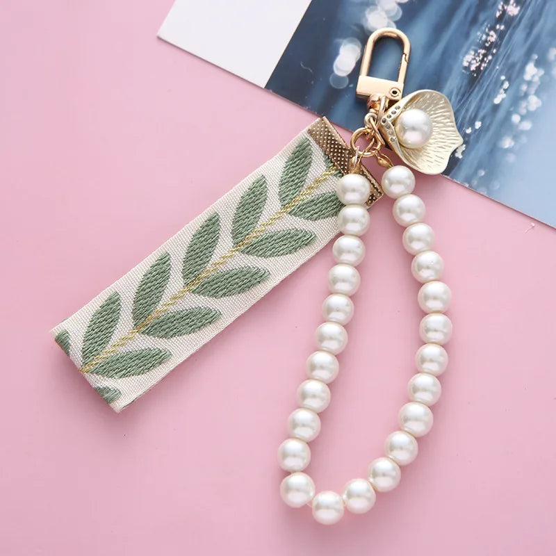 1 piece artistic leaf zinc alloy women's keychain